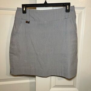 Lisette L Sport Montreal Blue & White Stripped Gold Skort Skirt Womens Size 6